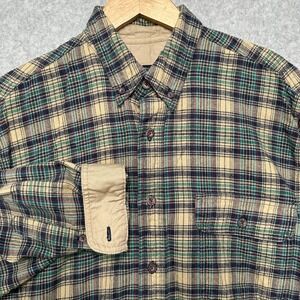 Moose Creek Mens Plaid Flannel Button Up Shirt Long Sleeve Casual Outdoor Size M